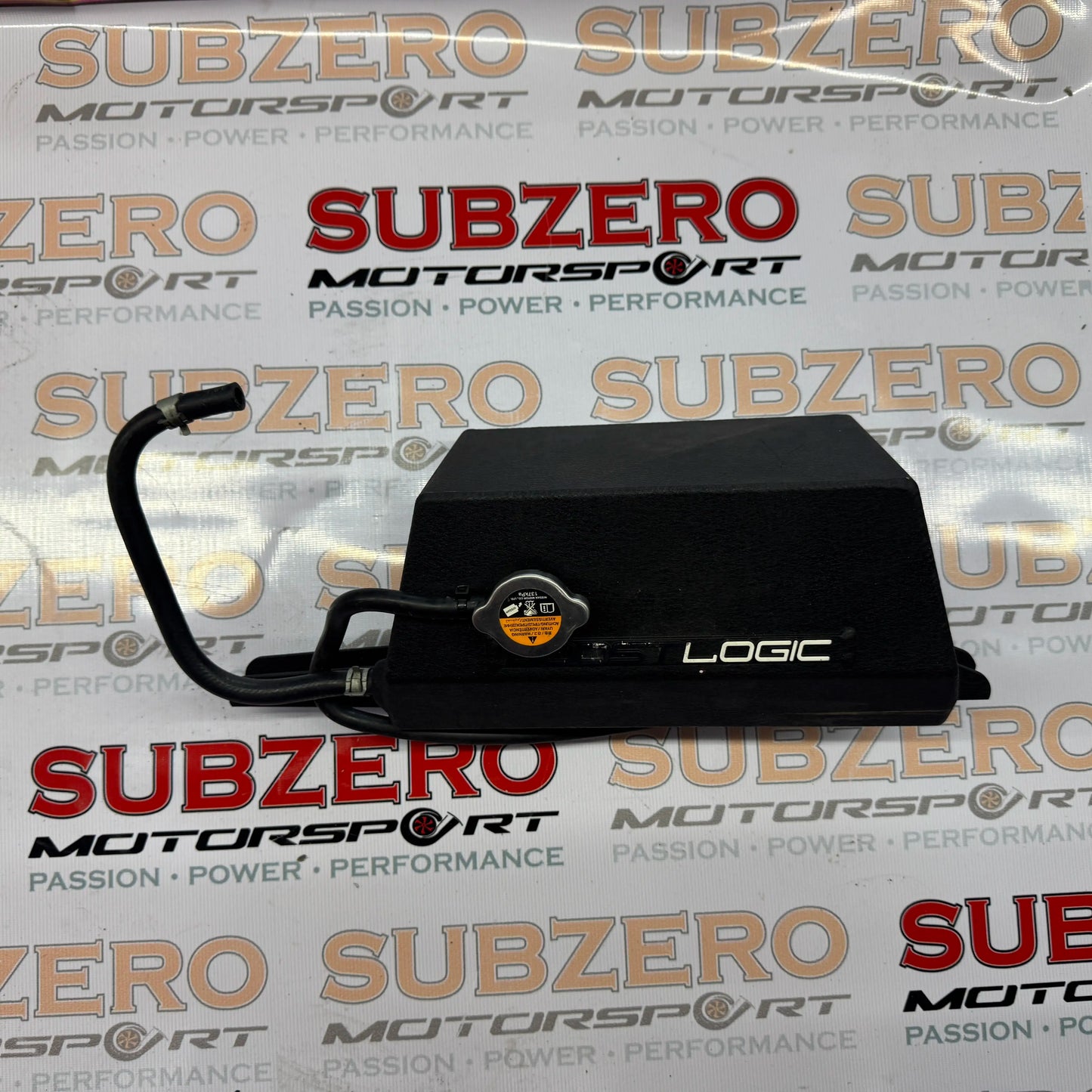 BOOST LOGIC COOLANT RESERVOIR (USED) - Subzero Motorsports - FOR NISSAN GTR R35