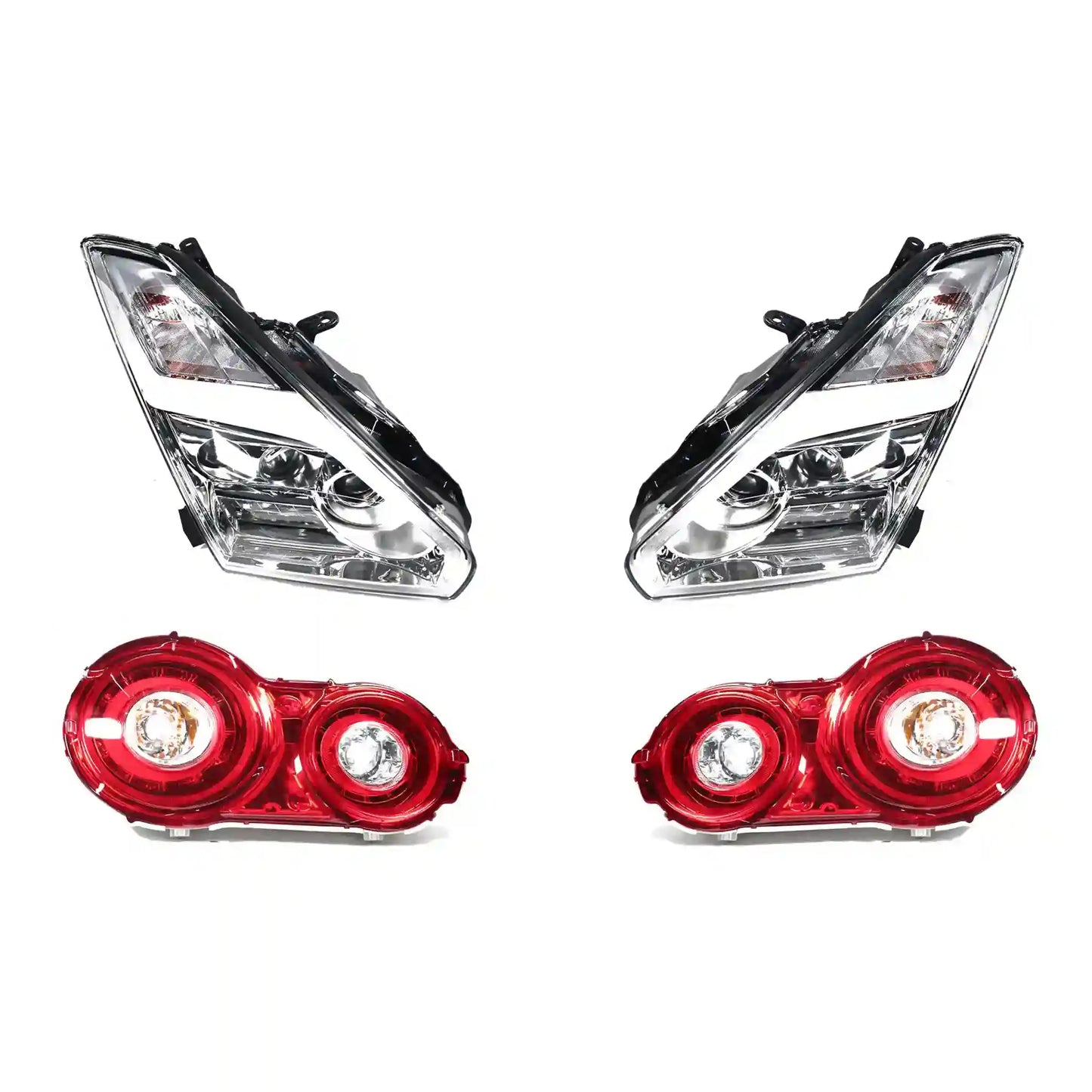 KIT DE ATUALIZAÇÃO COMPLETA DE LUZES NISSAN GTR R35 08+ (FARÓIS + LUZES TRASEIRAS)