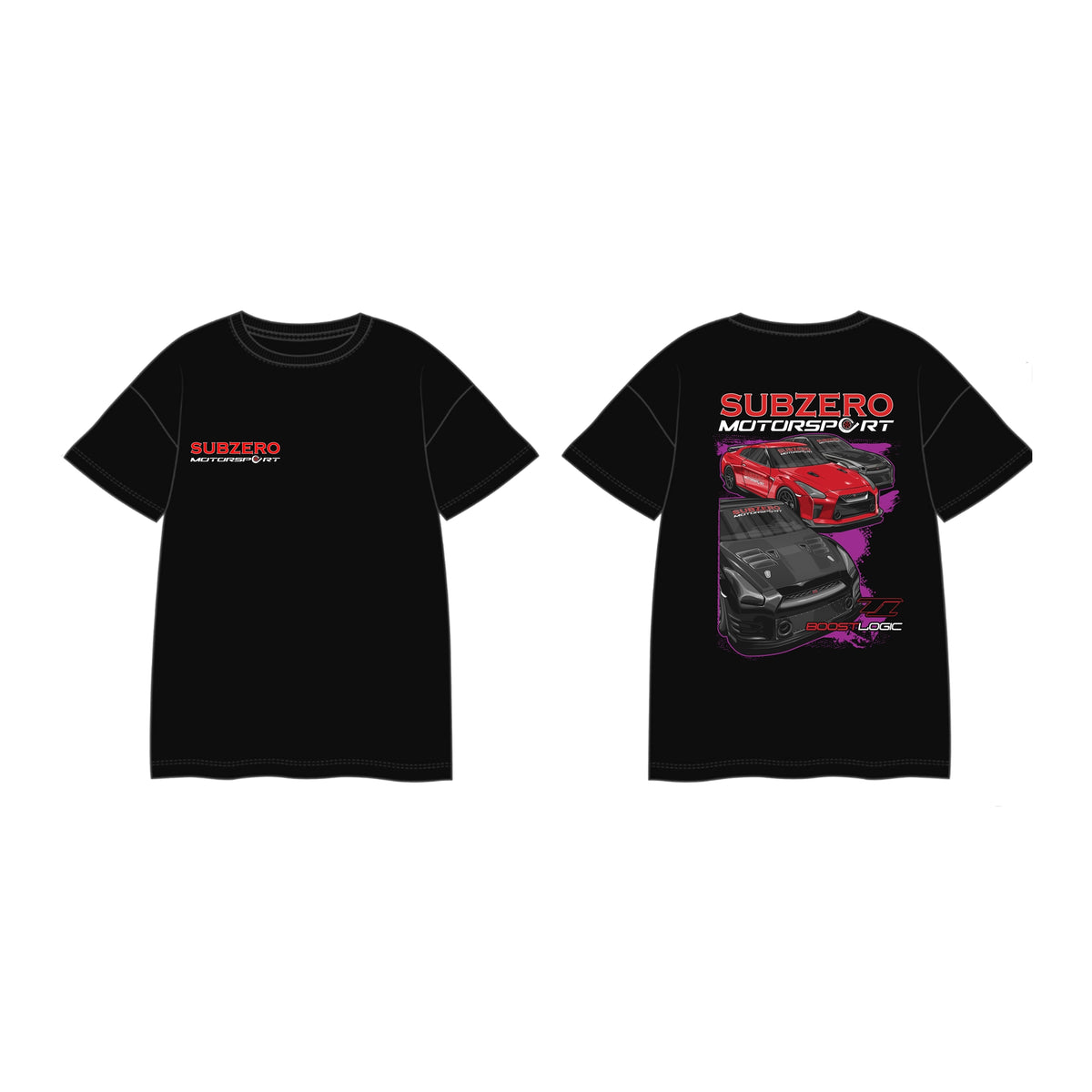 SUBZERO MOTORSPORT t-shirt with three R35 GT-R back print