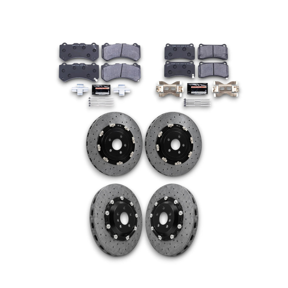 POWERSTOP NISSAN GTR R35 CARBON CERAMIC BRAKE KIT (FRONT AND REAR ROTORS + PADS)