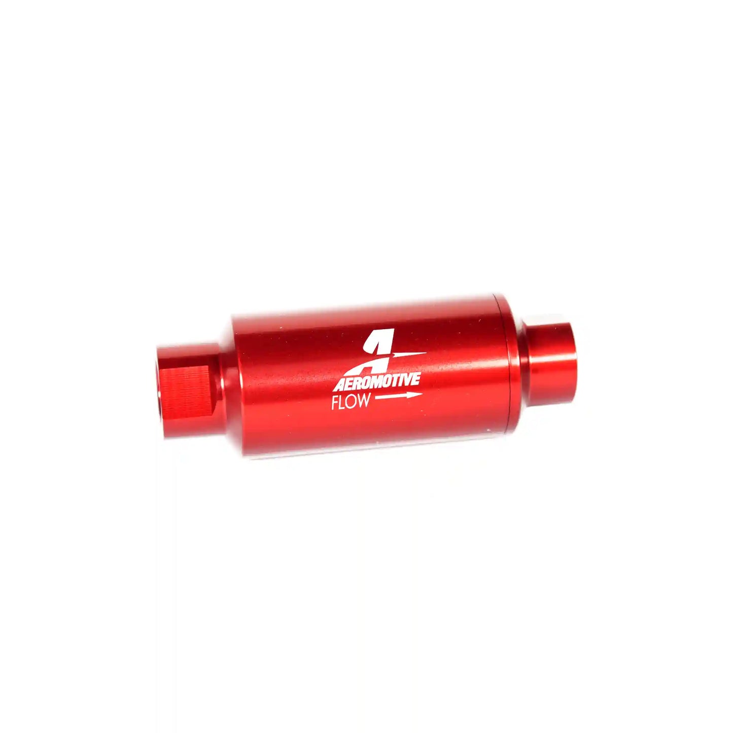AEROMOTIVE 12304 100 MICRON RED FUEL FILTER WITH ORB-10 PORTS & STAINLESS MESH ELEMENT