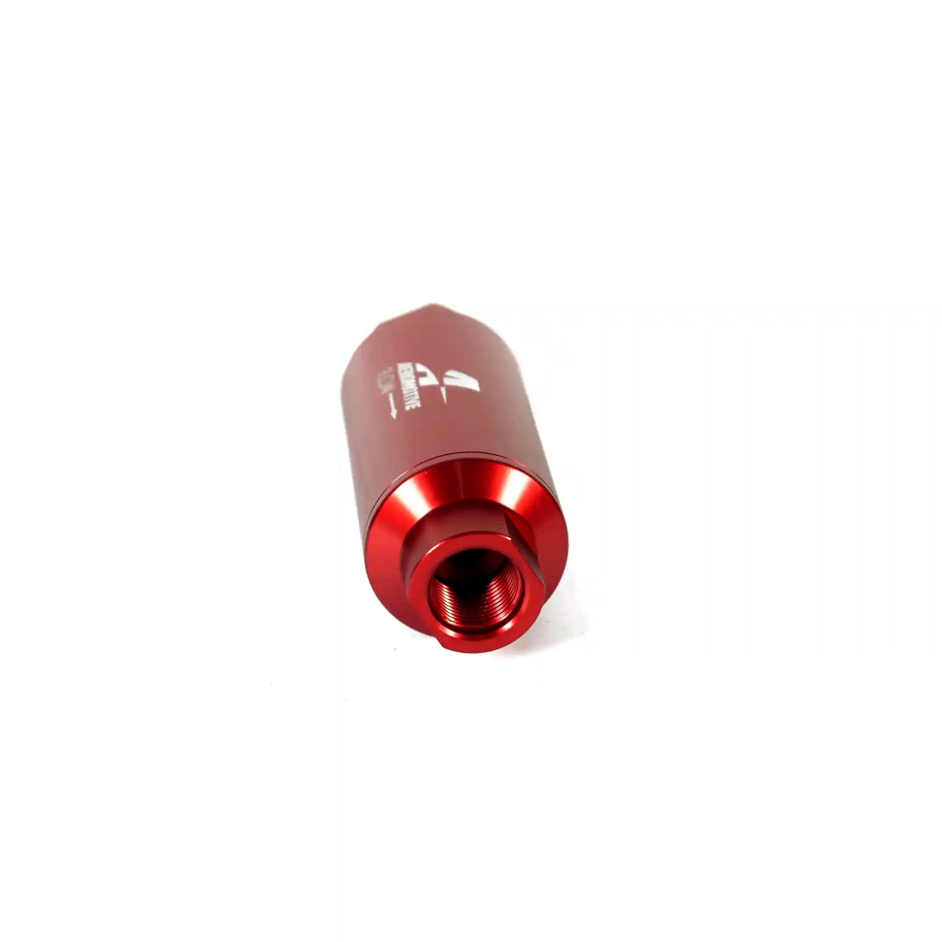 AEROMOTIVE 12304 100 MICRON RED FUEL FILTER WITH ORB-10 PORTS & STAINLESS MESH ELEMENT