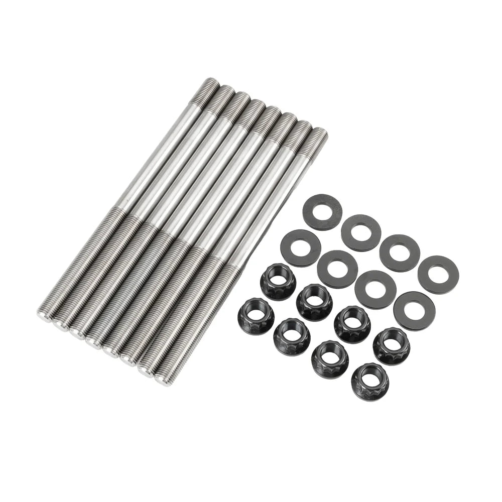 PERNOS DE CABEÇA LONGOS ARP R35 625+ ATUALIZADOS (CONJUNTO DE 8 PERNOS, ANILHAS, PORCAS A SEREM USADAS COM 8 PERNOS DE PRATELEIRA ARP 625+)