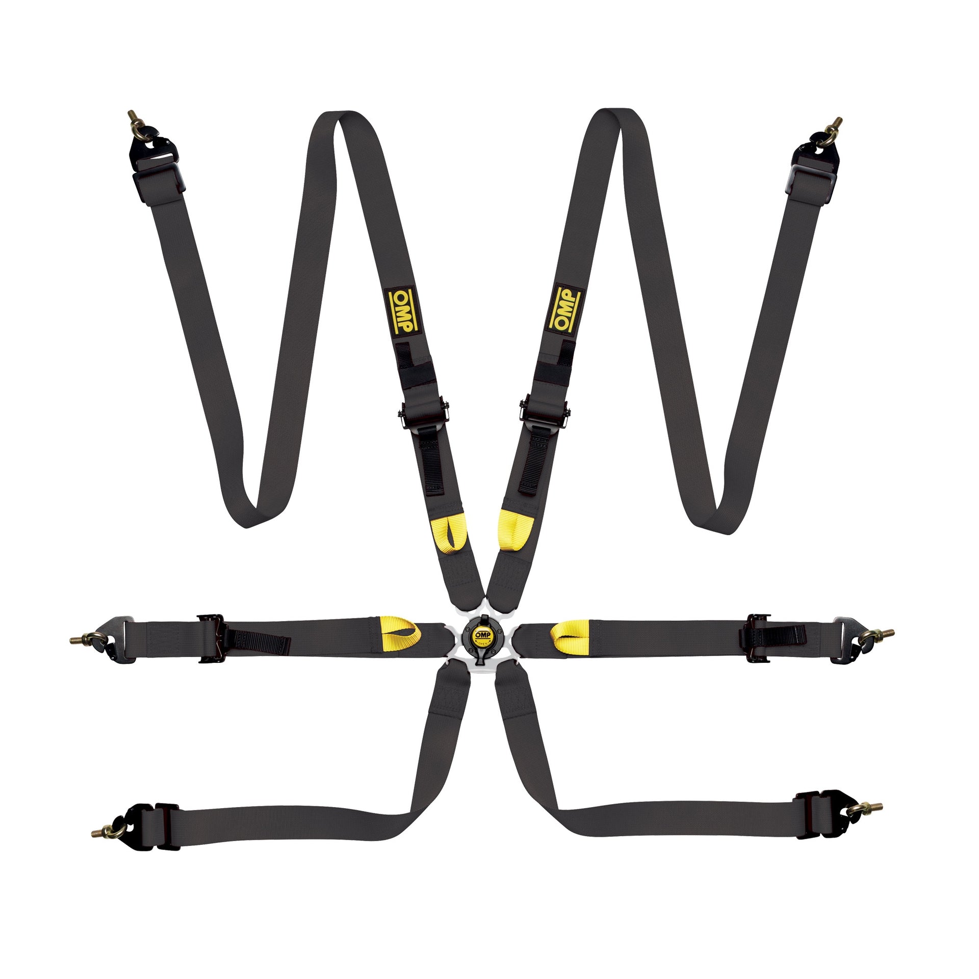 OMP SAFETY HARNESS (SEATBELT) FIRST 2″ FIA 8853-2016 PULL UP – STEEL ADJ