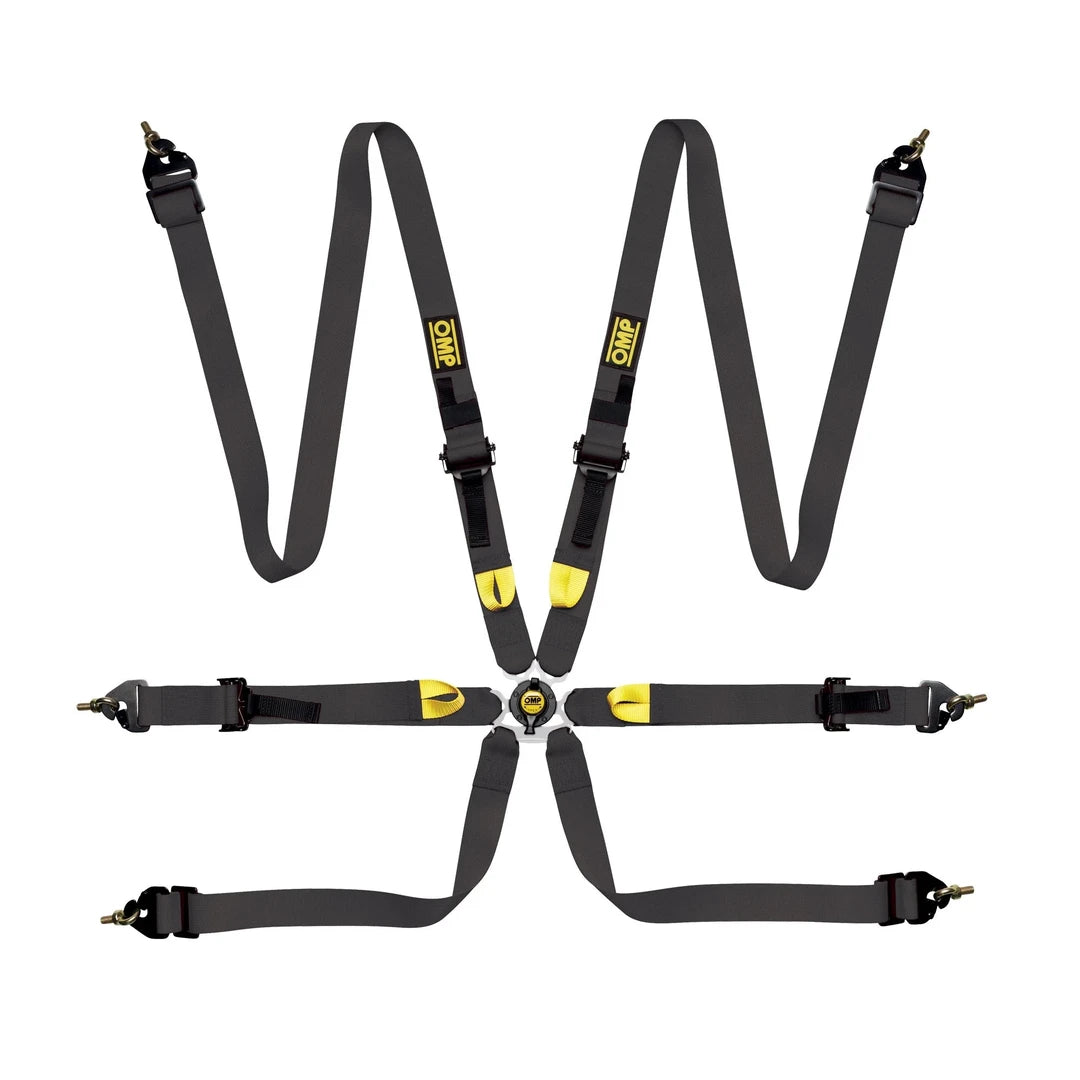 OMP SAFETY HARNESS (SEATBELT) FIRST 2″ FIA 8853-2016 PULL UP – STEEL ADJ