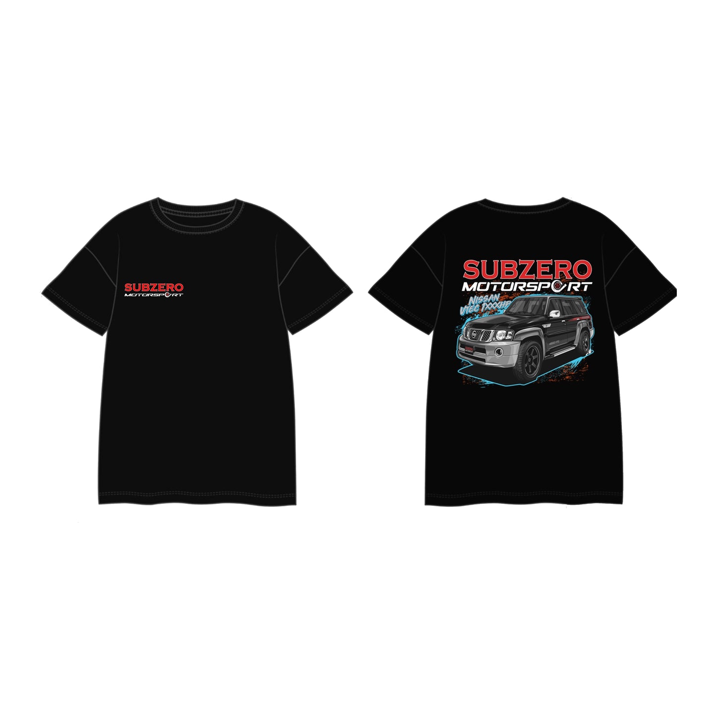 SUBZERO MOTORSPORT t-shirt with Nissan Patrol back print